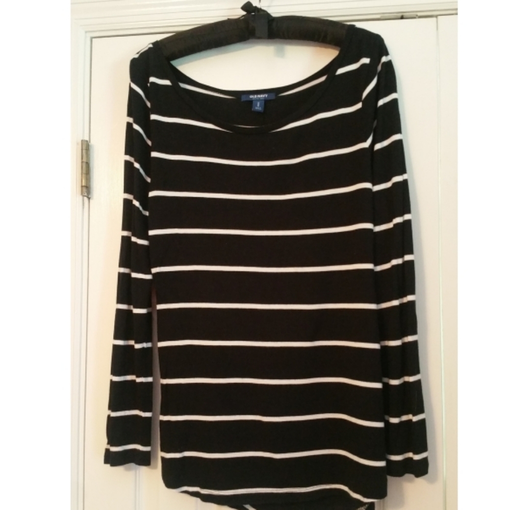 Old Navy top, Medium, black/white